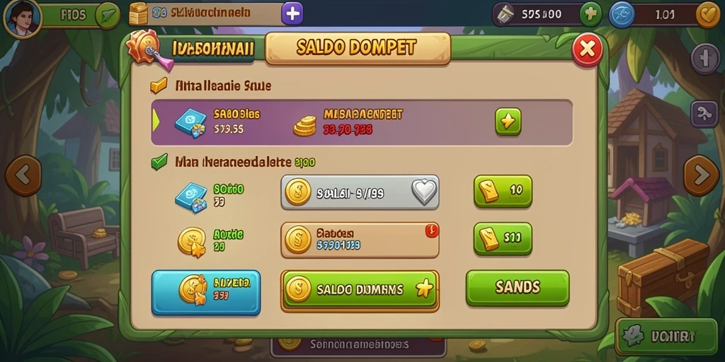 pasar123 - Ragam produk yang tersedia untuk dibeli dalam game.